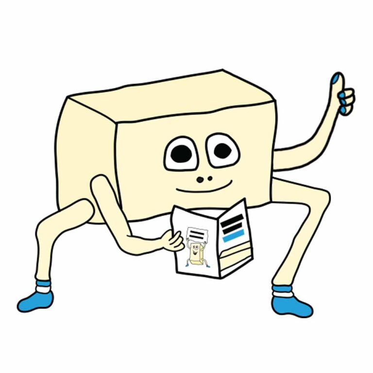 Drawing of stick of butter reading zine giving you the thumbs up!